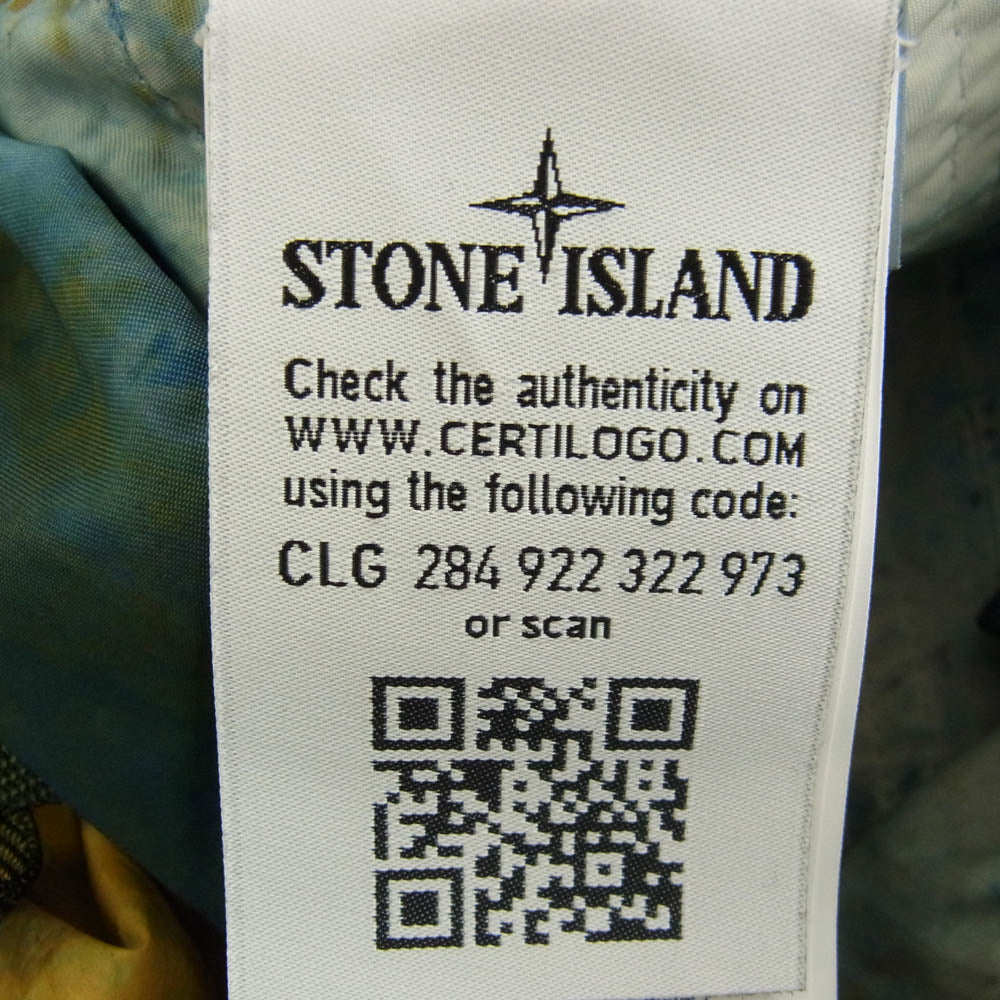 Supreme シュプリーム 20AW 7325301S3 × STONE ISLAND ストーンアイランド Painted Camo Nylon Cargo Pant ペイントデザイン カーゴパンツ カーキ系 ブルー系 S【中古】