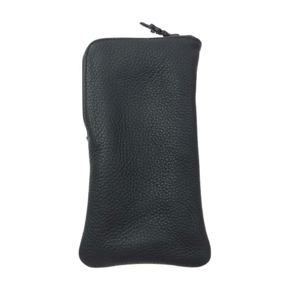 CHROME HEARTS クロムハーツ（原本無） ダガージップ クロスパッチ レザー アイウェアケース メガネケース 眼鏡入れ ブラック系【中古】