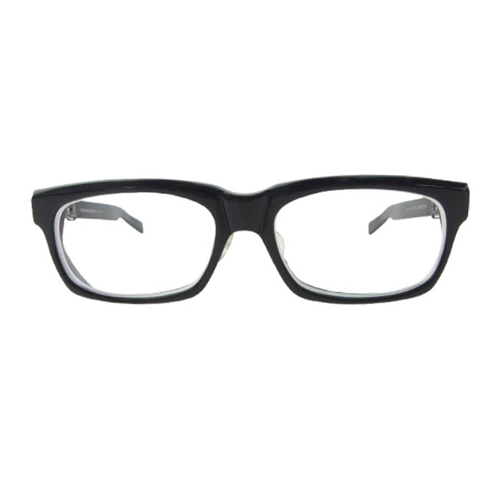 CHROME HEARTS クロムハーツ（原本無） 純正レザーアイウェアケース付属 SPLAT-A 55□17-143 BSフレアテンプル 度入り アイウェア 眼鏡 ブラック系 55□17-143【中古】