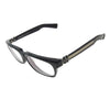 CHROME HEARTS クロムハーツ（原本無） 純正レザーアイウェアケース付属 SPLAT-A 55□17-143 BSフレアテンプル 度入り アイウェア 眼鏡 ブラック系 55□17-143【中古】