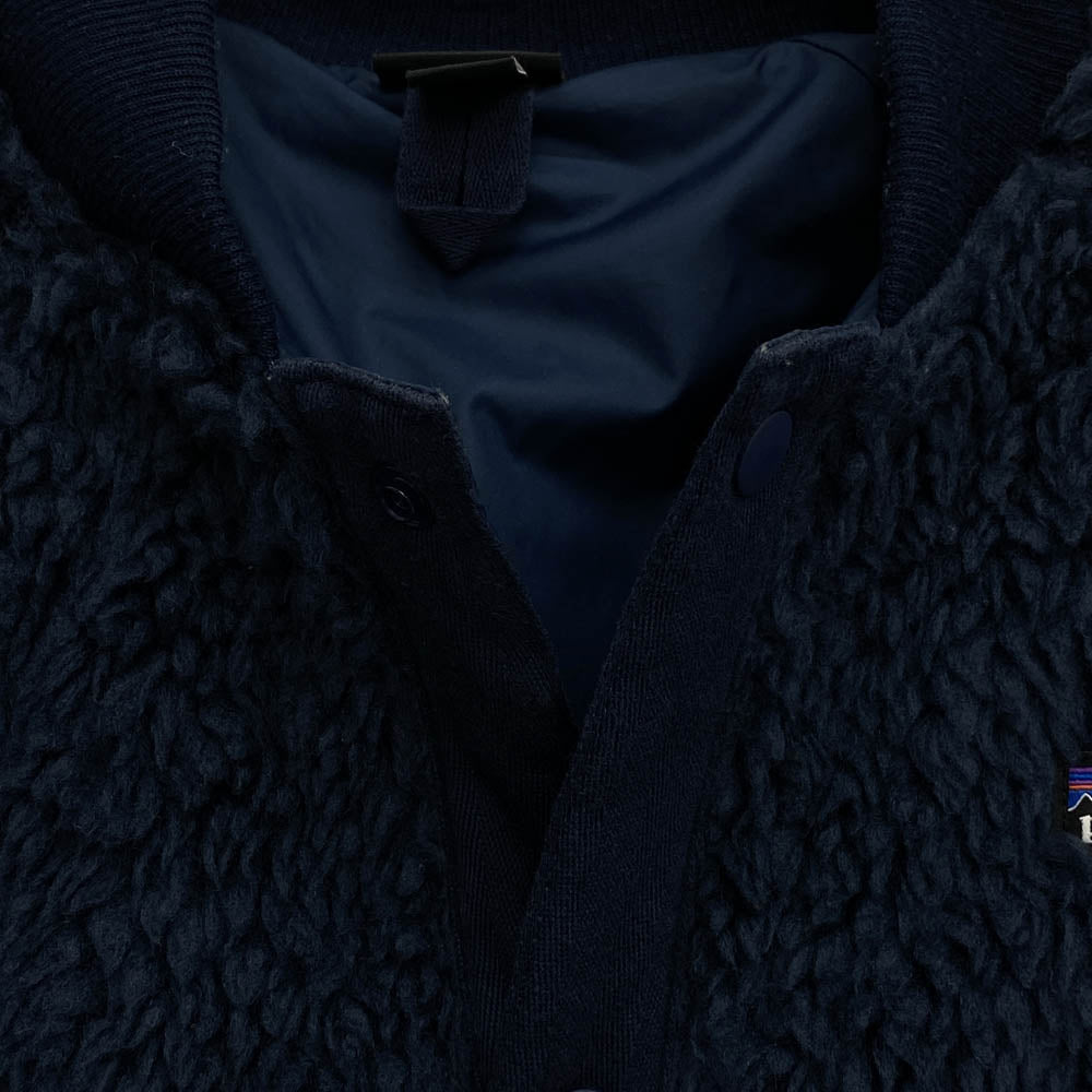 patagonia パタゴニア 19AW 65415 19年製 Ks Retro-X Bomber Jkt キッズ 子供用 レトロX ボマー ジャケット フリース ネイビー系 キッズXL-14【中古】