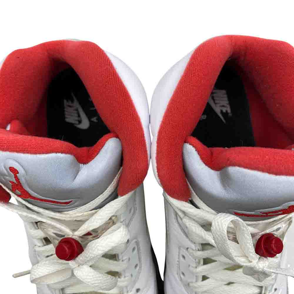 NIKE ナイキ 440888-102 GS Air Jordan 5 Retro Fire Red GS エアジョーダン5 レトロ スニーカー ホワイト系 25cm【中古】