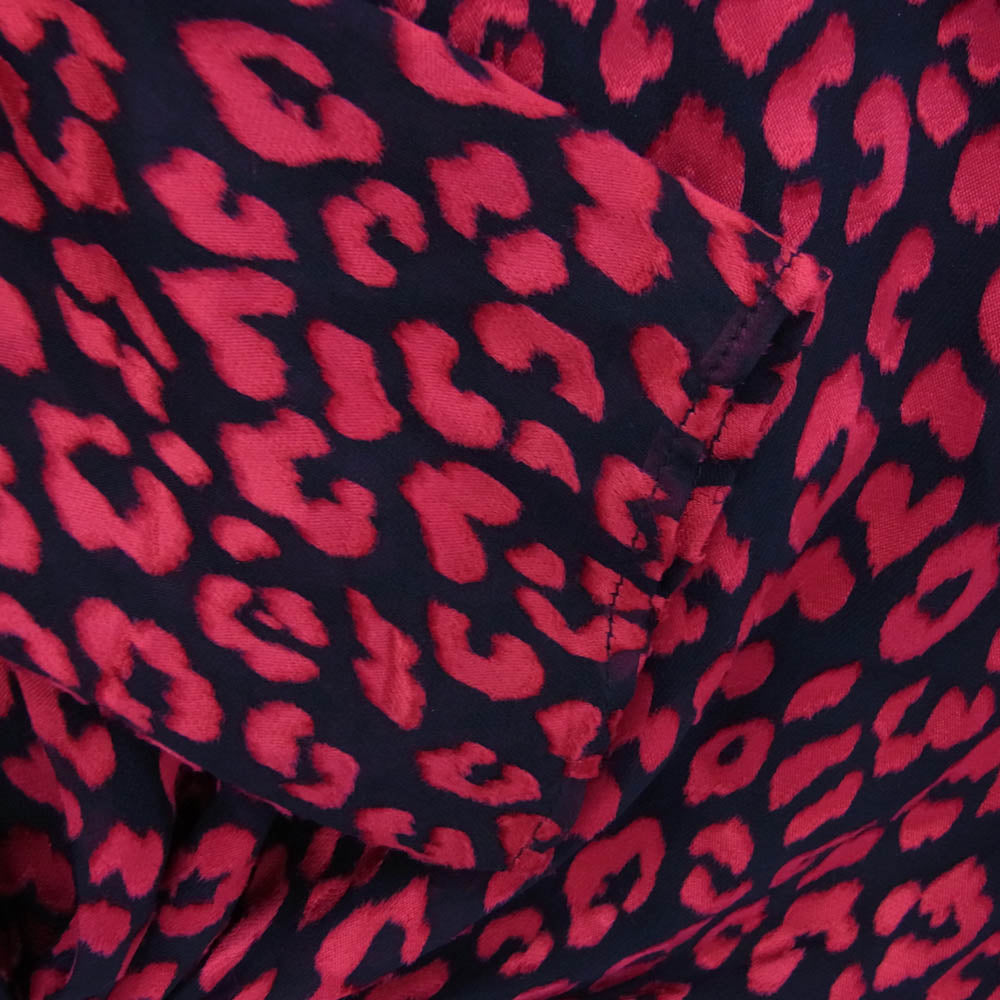 SAINT LAURENT サンローラン 529399 Y854T レオパード ワンピース ブラック系 レッド系 34【中古】