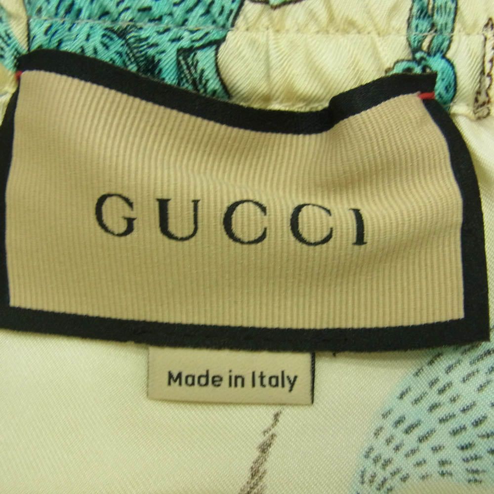 GUCCI グッチ 653403 ZAGWX Freya Hartas Edition Silk Shorts シルク ショーツ ハーフパンツ イエロー系 44【中古】