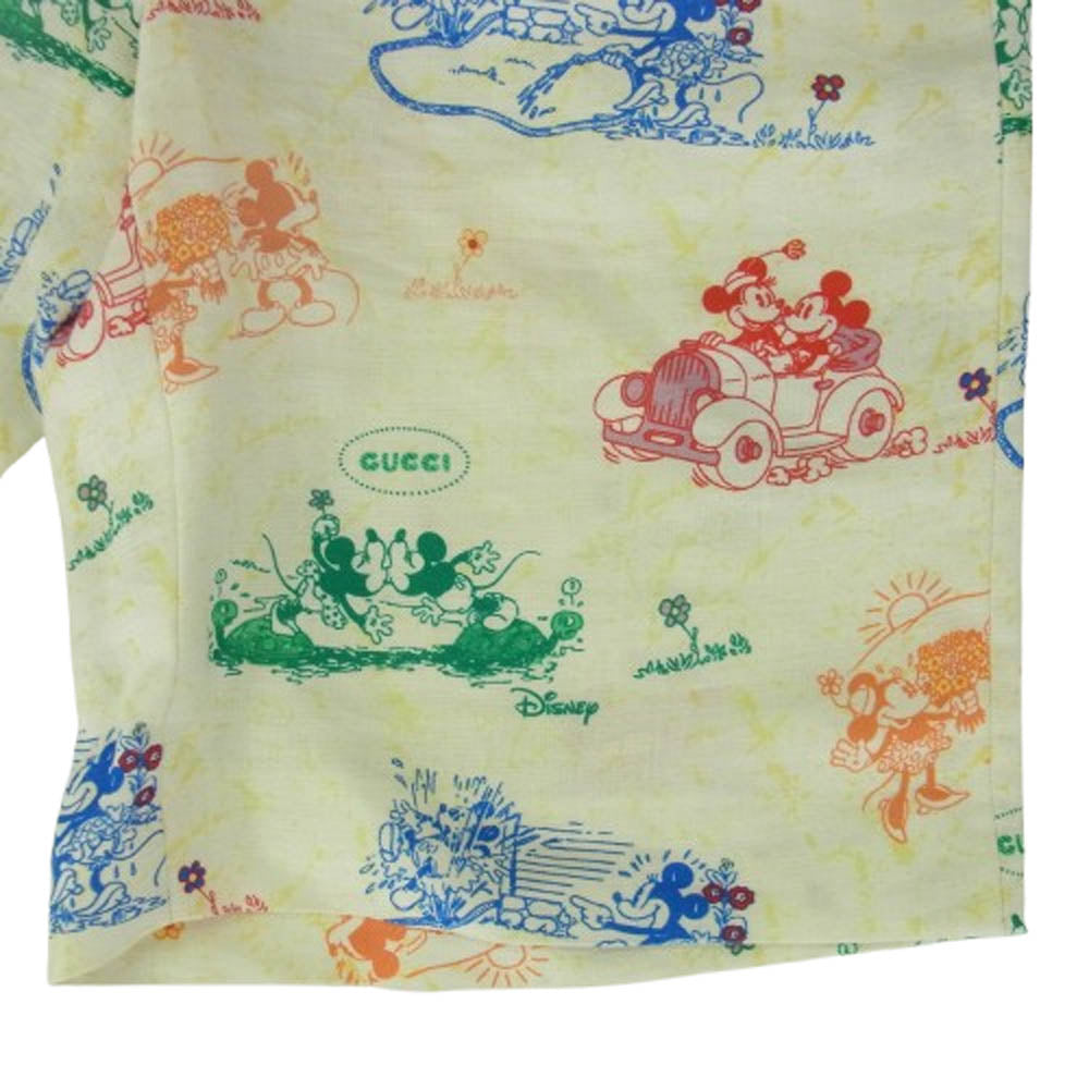 GUCCI グッチ 604046 ZADJG Disney ディズニー 総柄 ショーツ ハーフパンツ ホワイト系 イエロー系 48【極上美品】【中古】