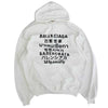 BALENCIAGA バレンシアガ 641679 TJVI6 LANGUAGE ランゲージプリント プルオーバー パーカー ポルトガル製 ホワイト系 XXS【美品】【中古】