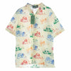GUCCI グッチ 601604 ZADGQ Disney ディズニー 総柄 オープンカラー ボーリング 半袖 シャツ ホワイト系 イエロー系 48【極上美品】【中古】