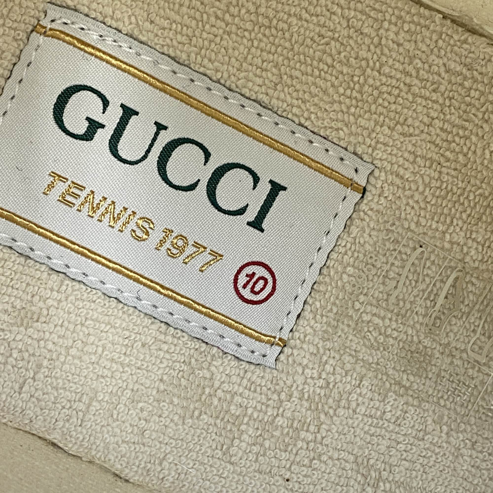 GUCCI グッチ Tennis 1977 テニス GG キャンバス ハイカット スニーカー ブラウン系 10【中古】