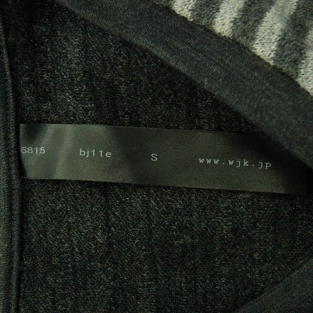 wjk ダブルジェイケイ 6815 zigzag border P/O knit ジグザクボーダー ニット セーター ダークグレー系 S【中古】