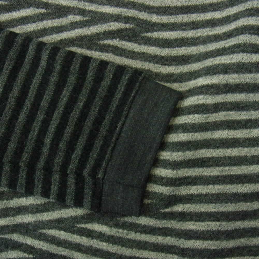 wjk ダブルジェイケイ 6815 zigzag border P/O knit ジグザクボーダー ニット セーター ダークグレー系 S【中古】