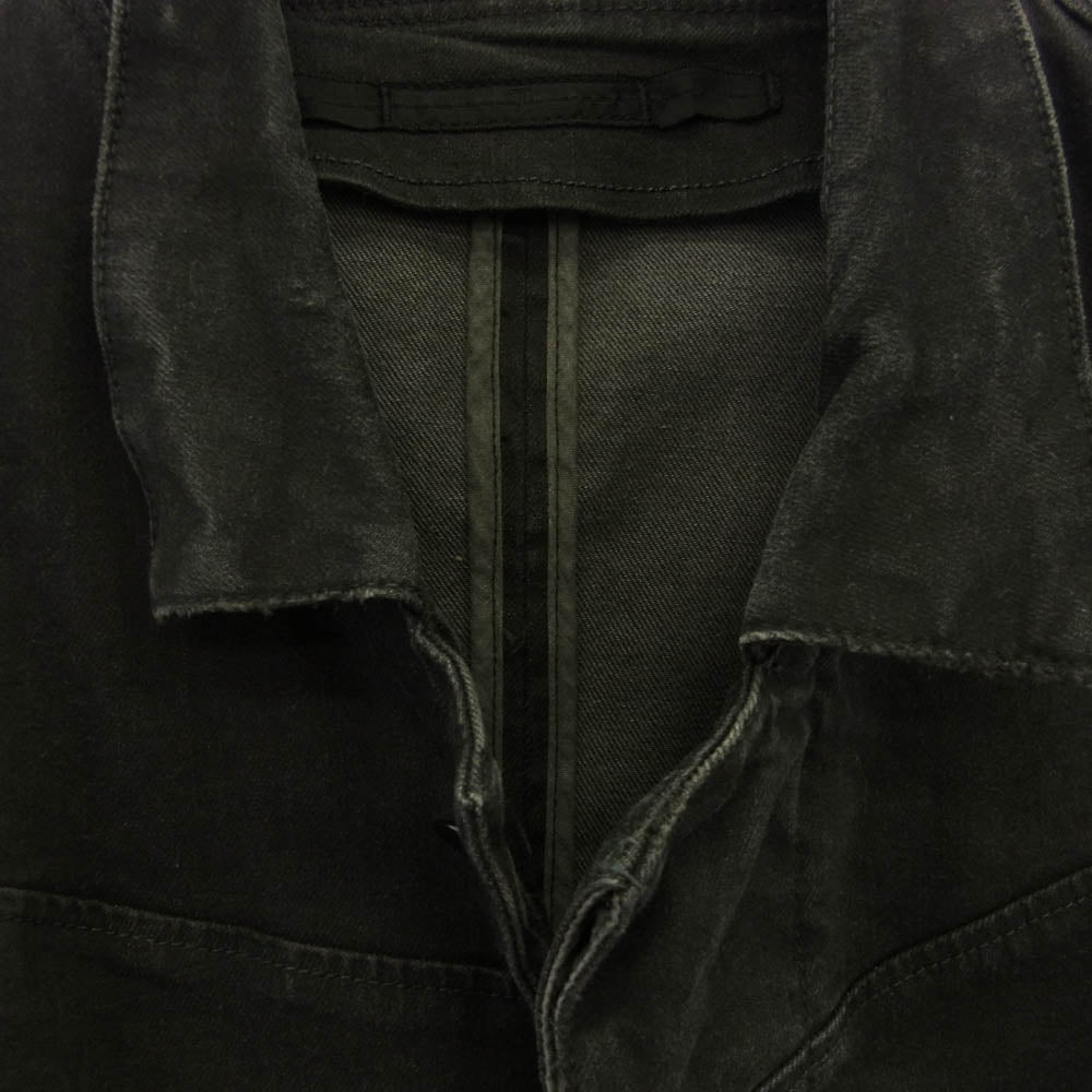 JULIUS ユリウス 15SS 497BLM11 コーティング シームド ジャケット ブラック系 2【中古】