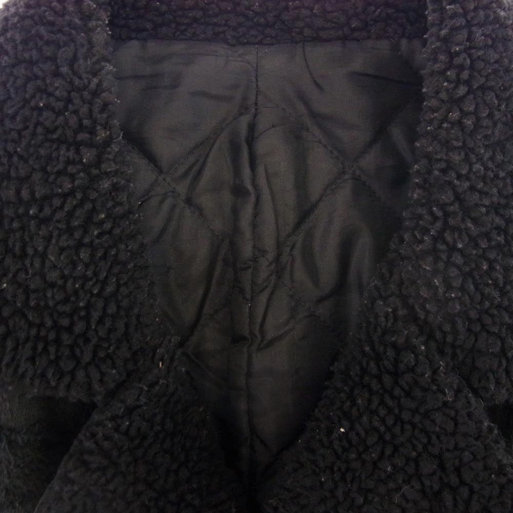 UNDERCOVER アンダーカバー 09AW D4210 Arts&Crafts 85 デニム加工 瘡蓋 クラスト デニム ボアランチコート ジャケット ブラック系 2【中古】