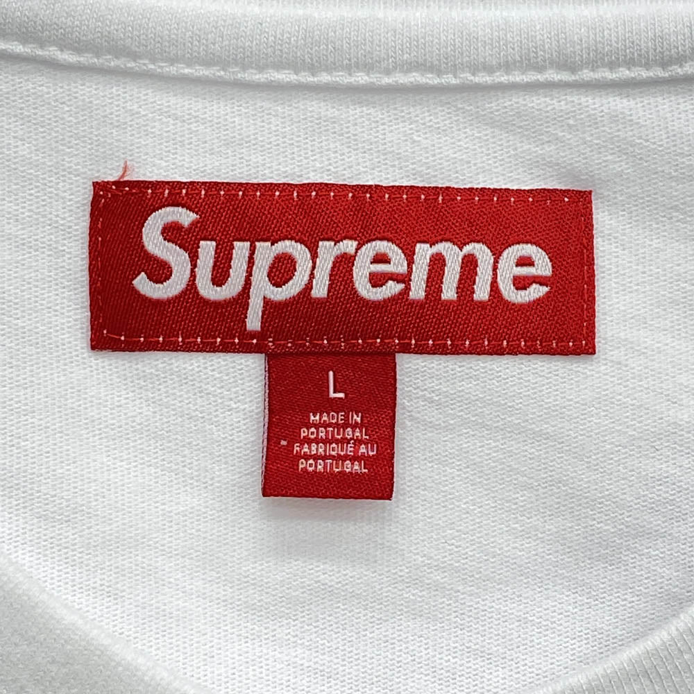 Supreme シュプリーム 23AW Classic Logo S/S Top Tee クラシックロゴ 刺繍 半袖 Tシャツ ホワイト系 L【極上美品】【中古】