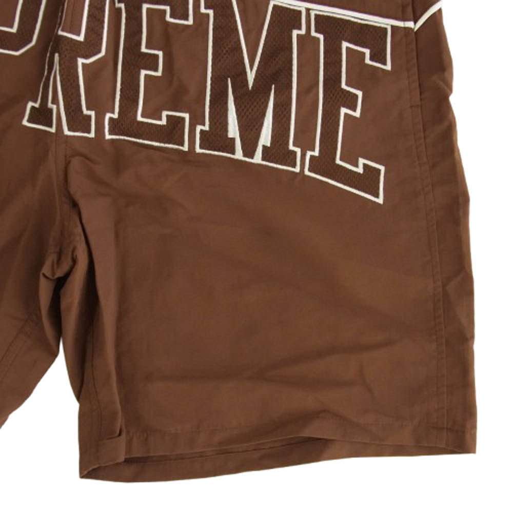 Supreme シュプリーム 22SS Arc Water Short アーチ ロゴ ウォーター ショーツ 刺繍 水陸両用 ショート パンツ ブラウン系 M【極上美品】【中古】