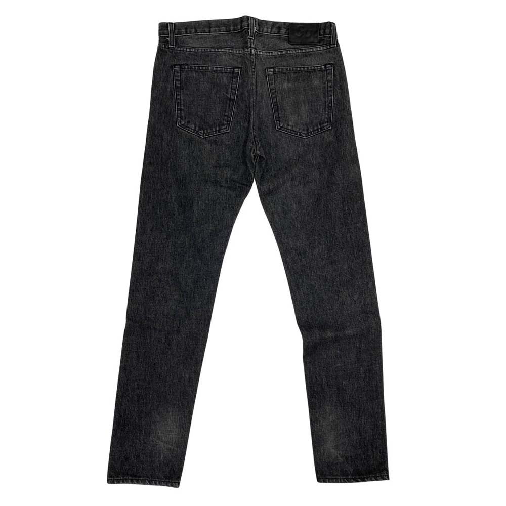 Supreme シュプリーム USA製 リジッド スリム ジーンズ 赤耳 ブラック デニム パンツ W32 ダークグレー系 32【中古】