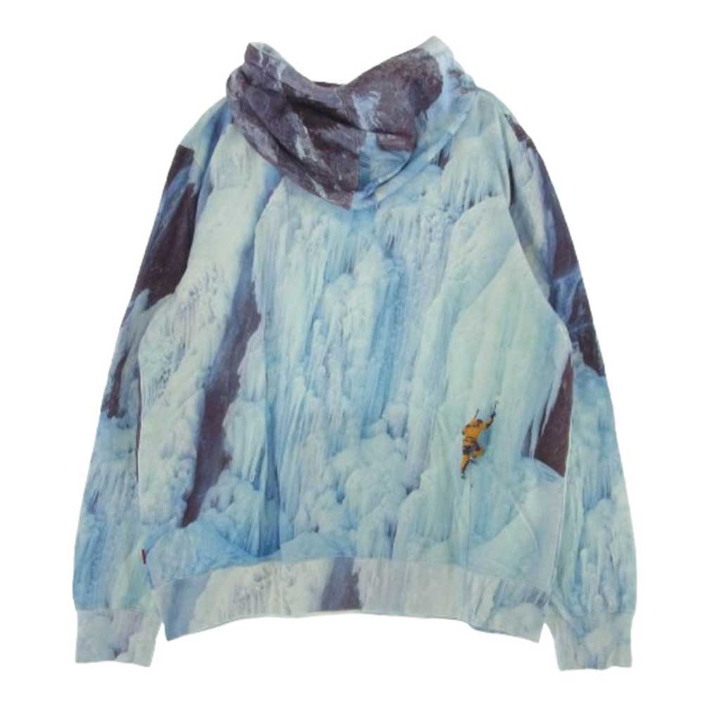 Supreme シュプリーム 21SS NT12100I × THE NORTH FACE Ice Climb Hooded Sweatshirt ザノース フェイス アイス クライム フーデッド スウェット パーカー ブルー系 L【中古】