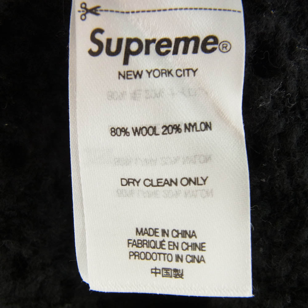 Supreme シュプリーム 23SS Quilt Stitch Sweater キルト ステッチ セーター バックロゴ ニット ブラック系 L【美品】【中古】