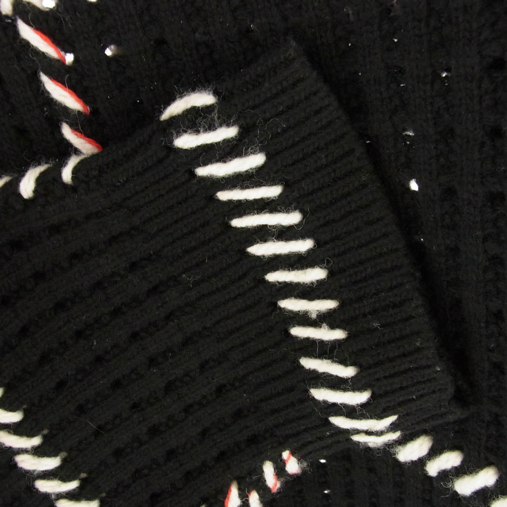 Supreme シュプリーム 23SS Quilt Stitch Sweater キルト ステッチ セーター バックロゴ ニット ブラック系 L【美品】【中古】