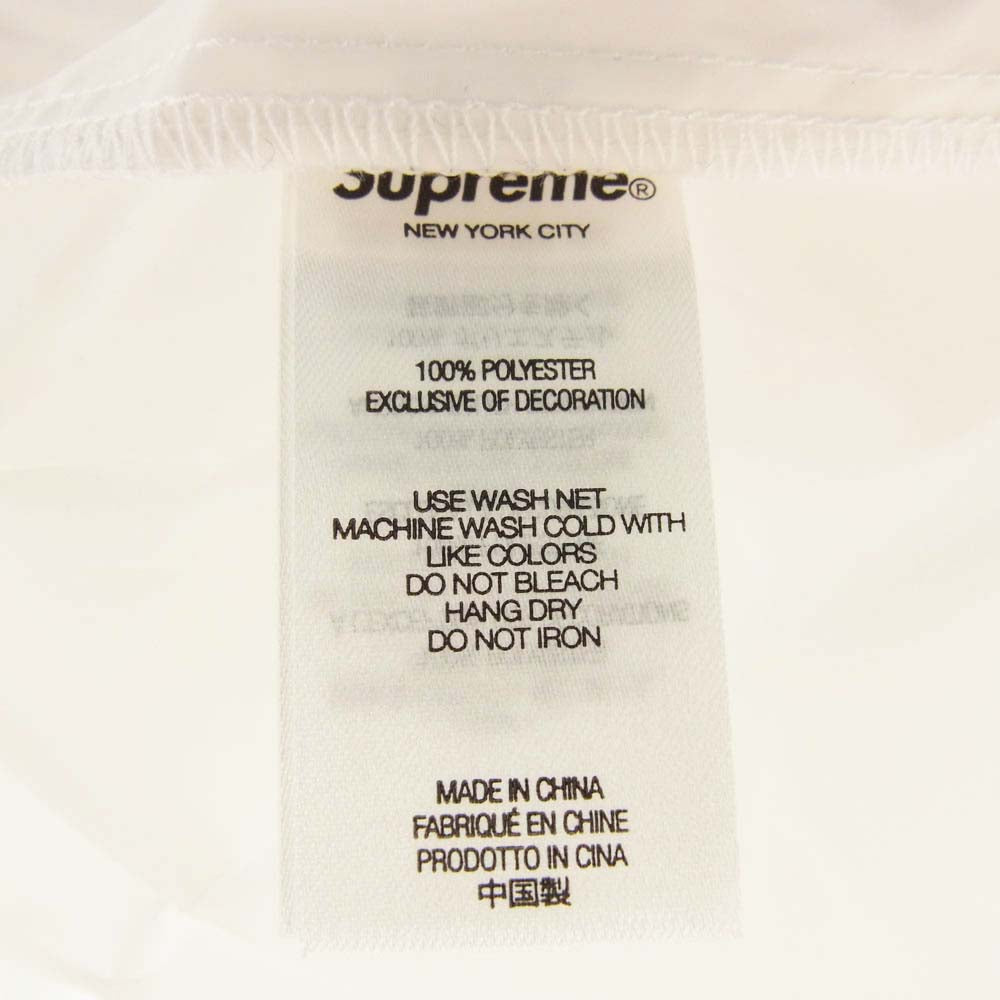 Supreme シュプリーム 22SS Snap Off Sleeve L/S Baseball Top スナップ オフ スリーブ エルエス ベースボールトップ ベースボールシャツ 2WAY アーチロゴ ナイロン ジャケット ホワイト系 L【美品】【中古】