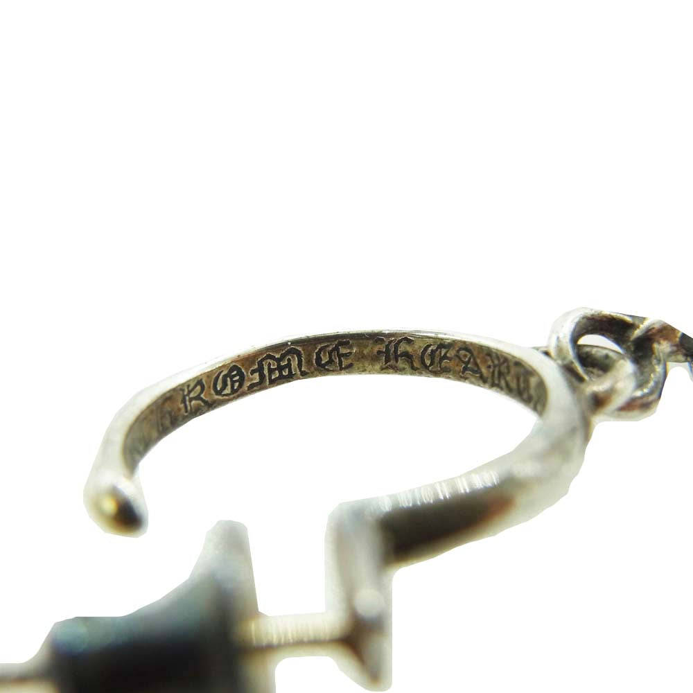 CHROME HEARTS クロムハーツ（原本無） ユナイテッドアローズレシート付属 TINY CH CROSS タイニー CHクロス フープ ピアス シルバー系【中古】