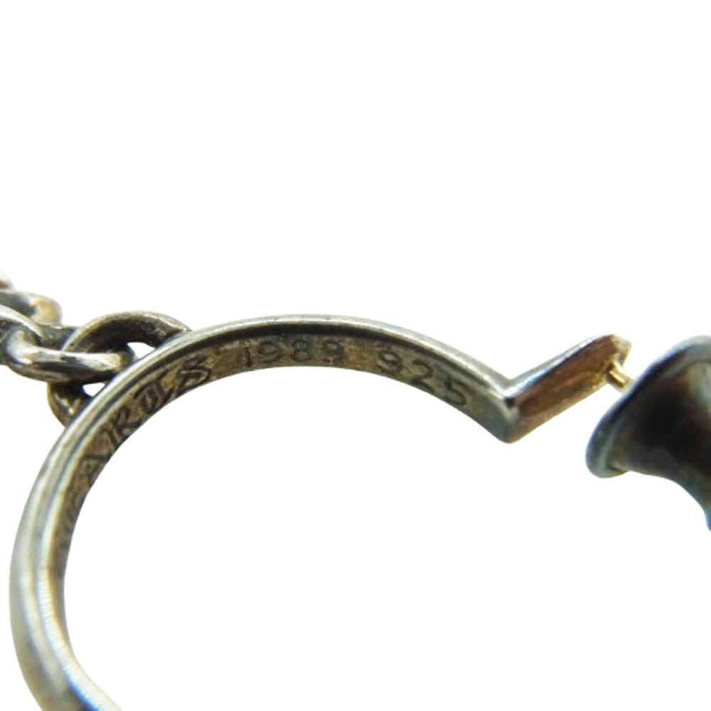 CHROME HEARTS クロムハーツ（原本無） ユナイテッドアローズレシート付属 TINY CH CROSS タイニー CHクロス フープ ピアス シルバー系【中古】