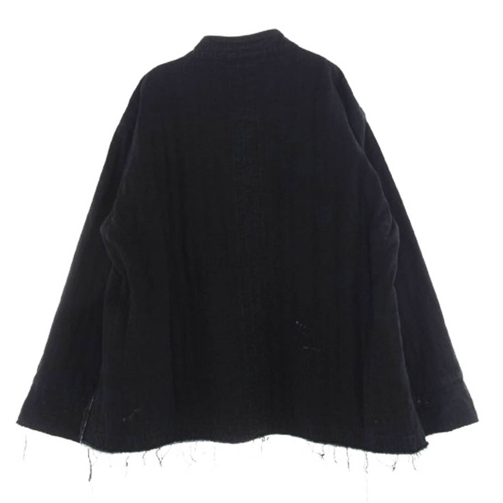 ANCELLM アンセルム ANC-JK20 PADDED QUILTING COLLARLESS JACKET パデッド キルティング カラーレス ジャケット ブラック系 2【中古】