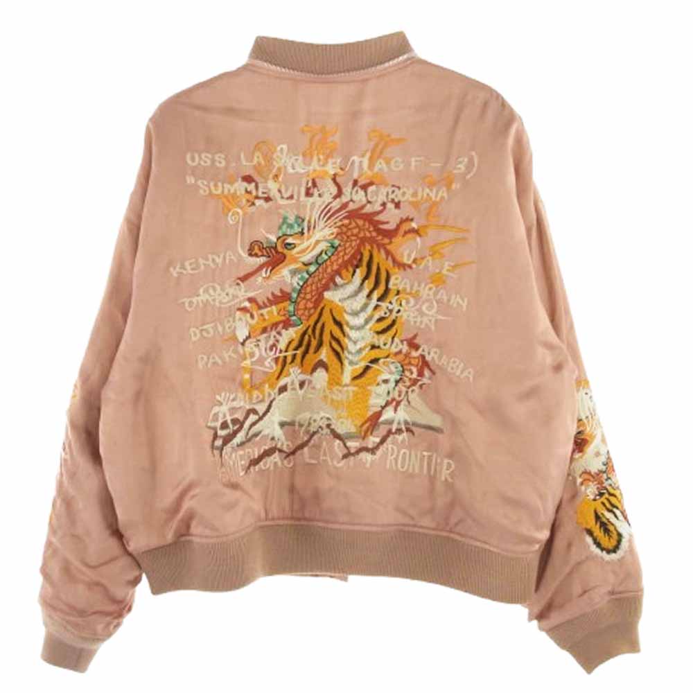 doublet ダブレット 17AW 17AW04BL42 CHAOS EMBROIDERY SOUVENIR JACKET カオス エンブロイダリー スカジャン ブルゾン ジャケット ピンク系 M【中古】