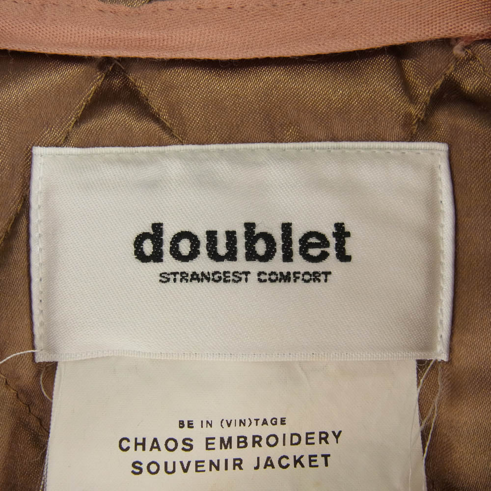 doublet ダブレット 17AW 17AW04BL42 CHAOS EMBROIDERY SOUVENIR JACKET カオス エンブロイダリー スカジャン ブルゾン ジャケット ピンク系 M【中古】