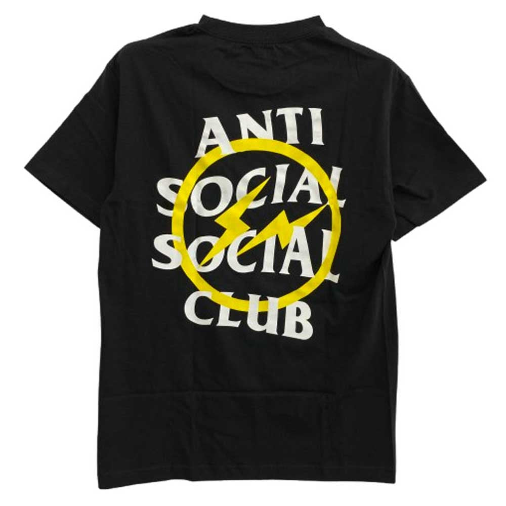 アンチソーシャルソーシャルクラブ FRAGMENT フラグメント ロゴプリント 半袖 Tシャツ ブラック系 M【新古品】【未使用】【中古】