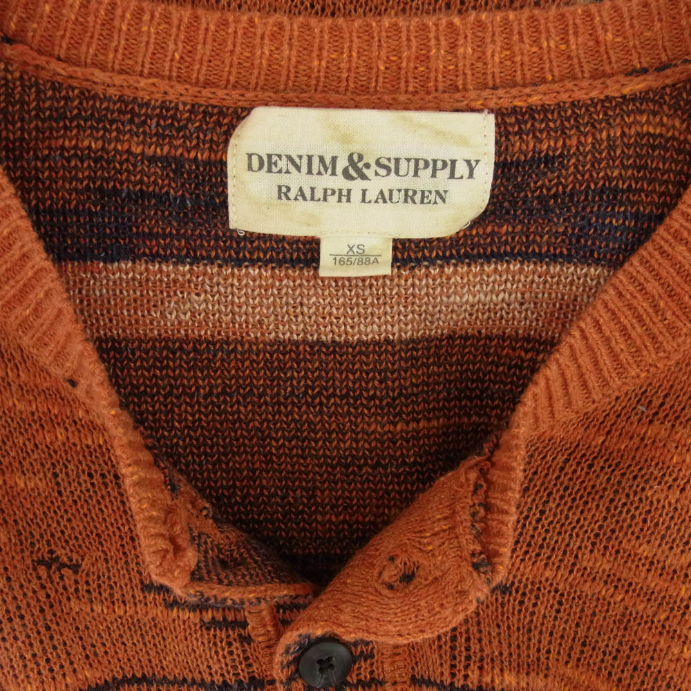 RALPH LAUREN ラルフローレン DENIM&SUPPLY ポロ ニット XS オレンジ系 XS【中古】