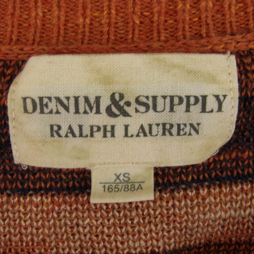 RALPH LAUREN ラルフローレン DENIM&SUPPLY ポロ ニット XS オレンジ系 XS【中古】