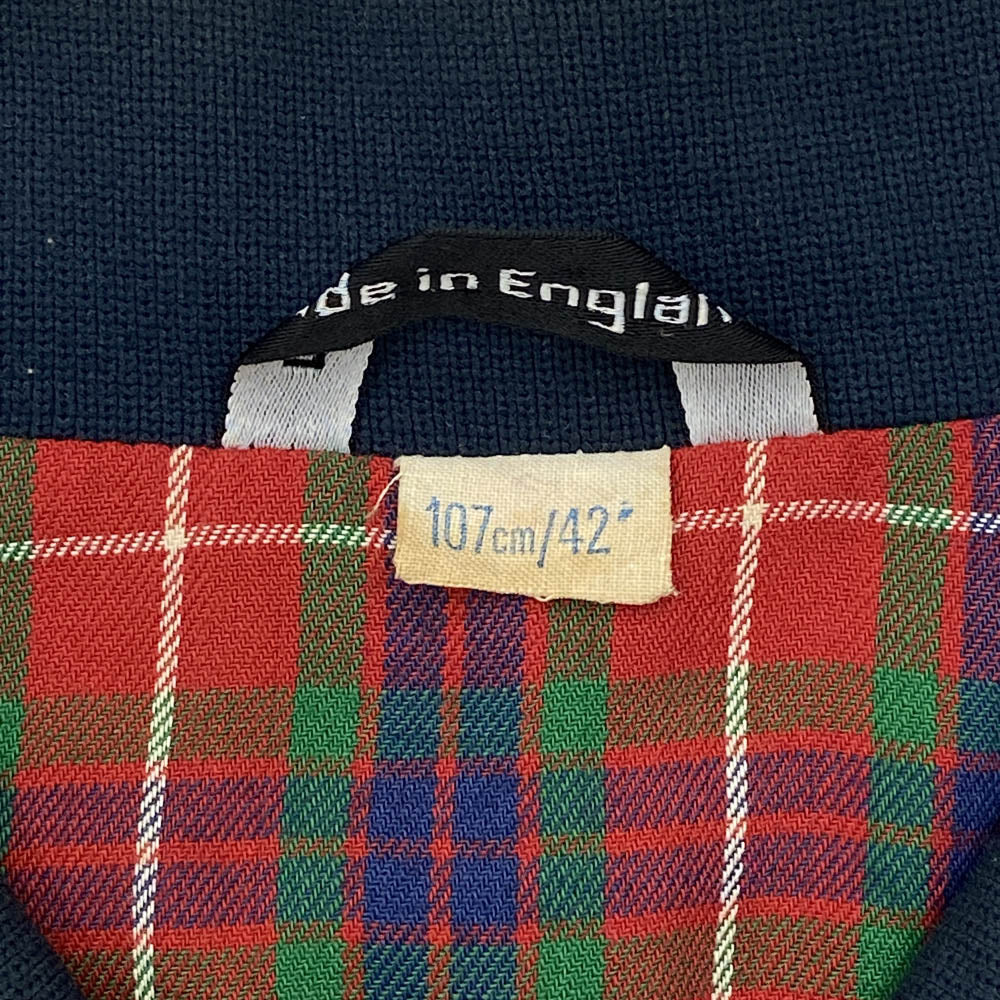 BARACUTA バラクータ ヴィンテージ 英国製 80s G9 ハリントン ジャケット ブルゾン ネイビー系 42【中古】