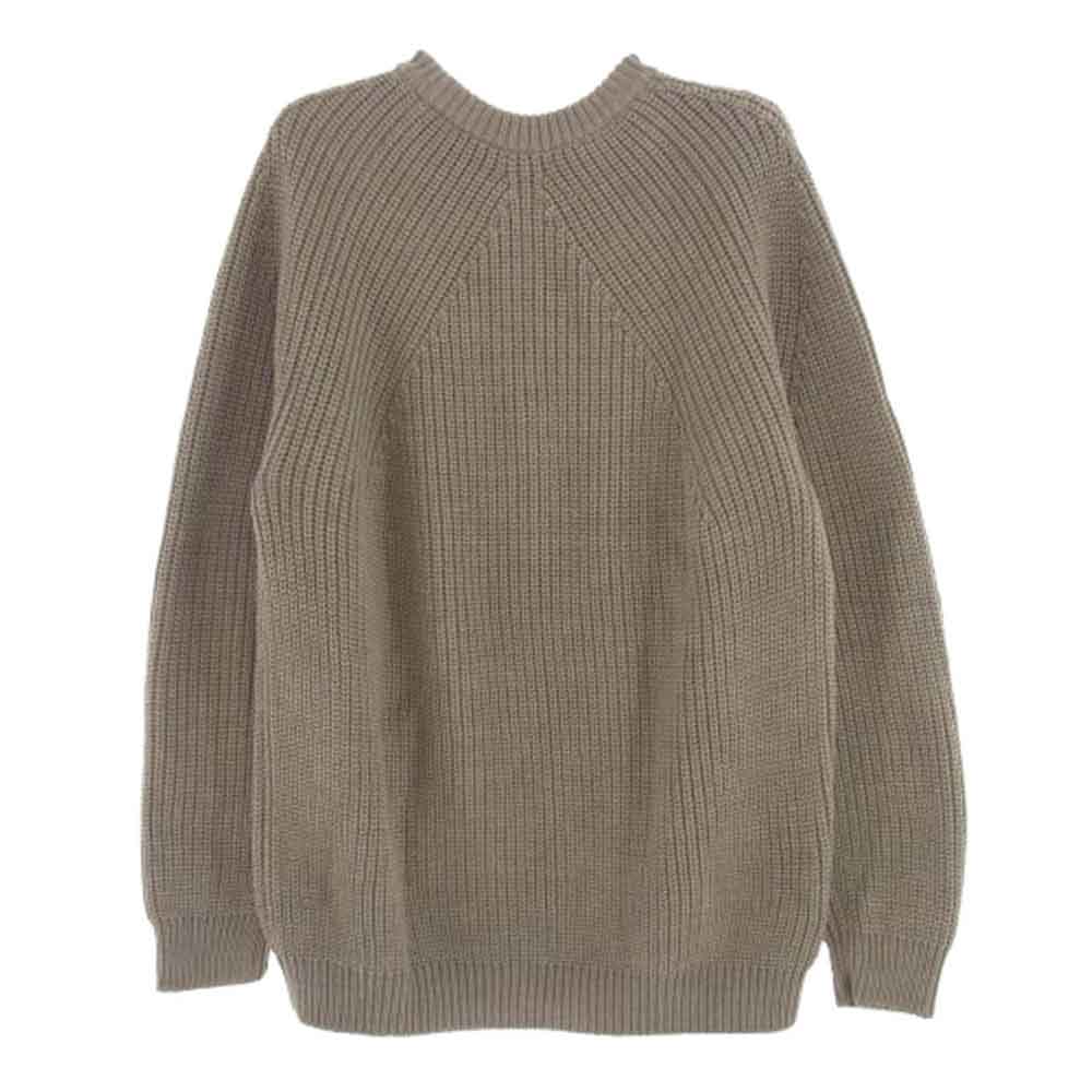 バトナー BN-22FM-030 SIGNATURE CREW NECK Beige シグネチャー 5ゲージ ウール クルーネック ニット ブラウン系 3【中古】