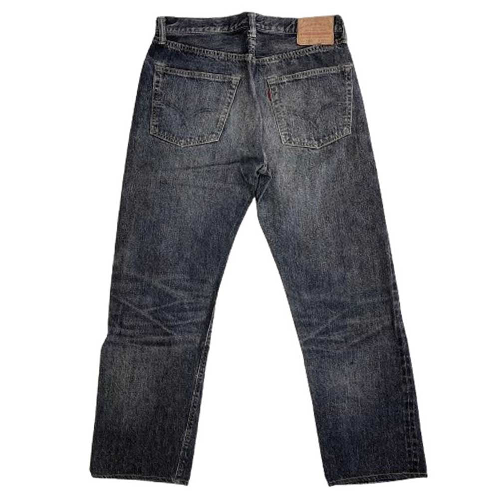 WAREHOUSE ウエアハウス 1100 2nd hand Series 66モデル USEDウォッシュ加工 ブラック デニム パンツ W32 ブラック系 32【中古】