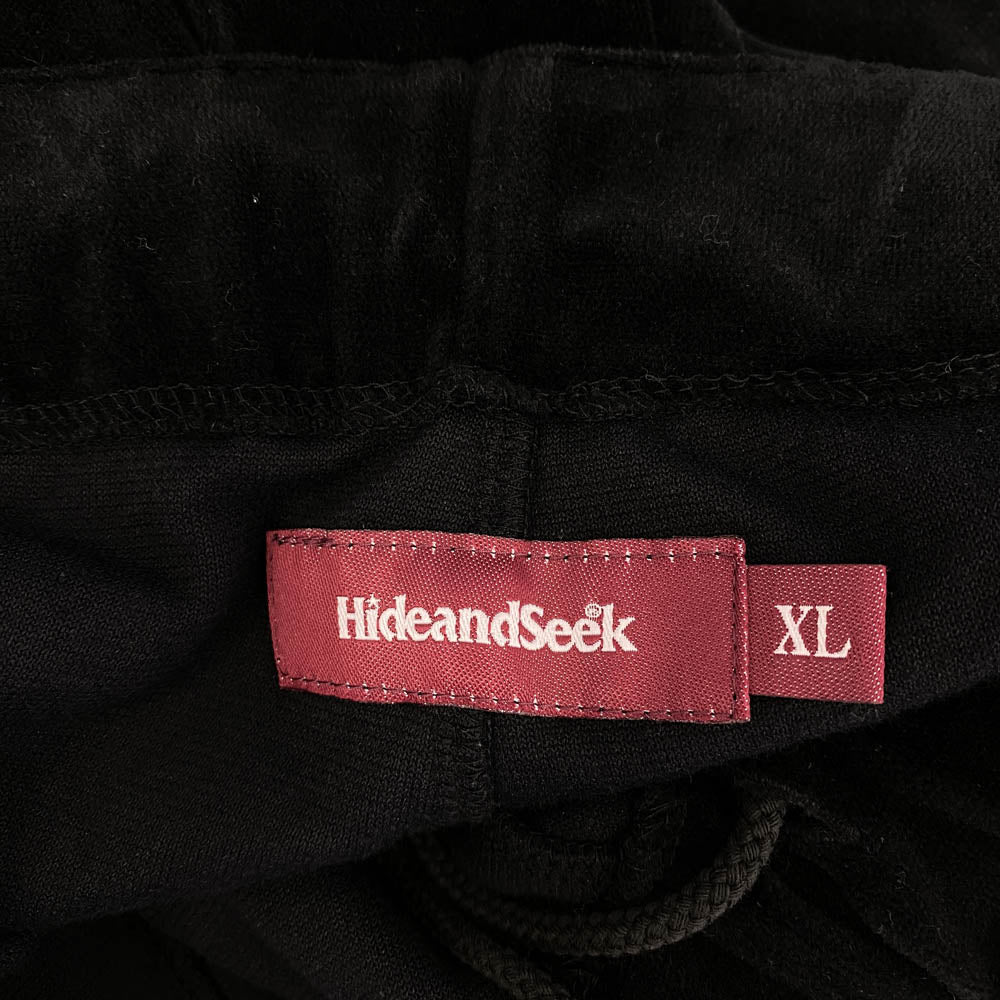 HideandSeek ハイドアンドシーク HC-060422 Velour Short ベロア ショーツ ハーフ パンツ ブラック系 XL【中古】