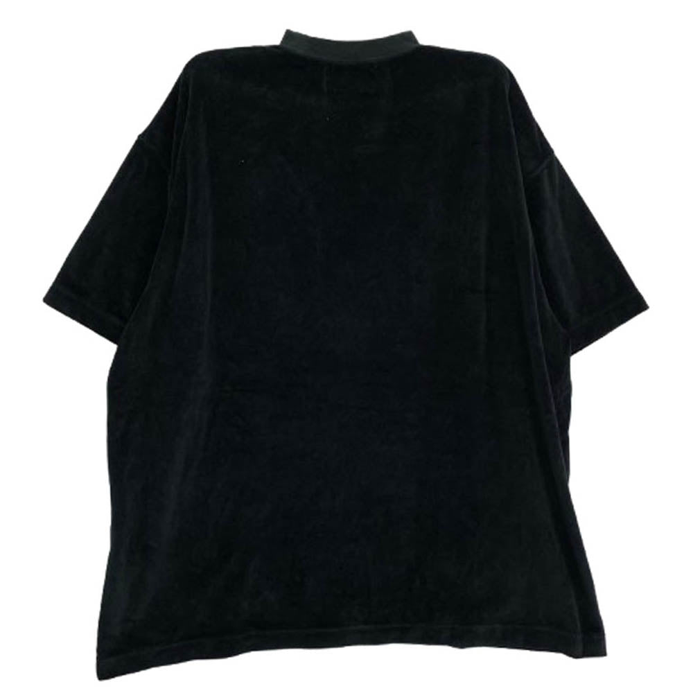 HideandSeek ハイドアンドシーク HC-060322 Velouer S/S Tee ベロア ショート スリーブ 半袖 Tシャツ ブラック系 XL【中古】