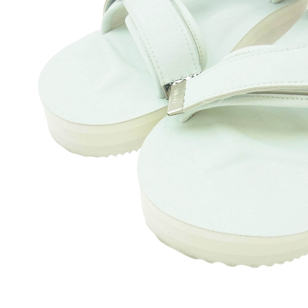 SUICOKE スイコック AP STUDIO 別注 フェイクレザー ストラップ サンダル ホワイト系 25.0cm【中古】