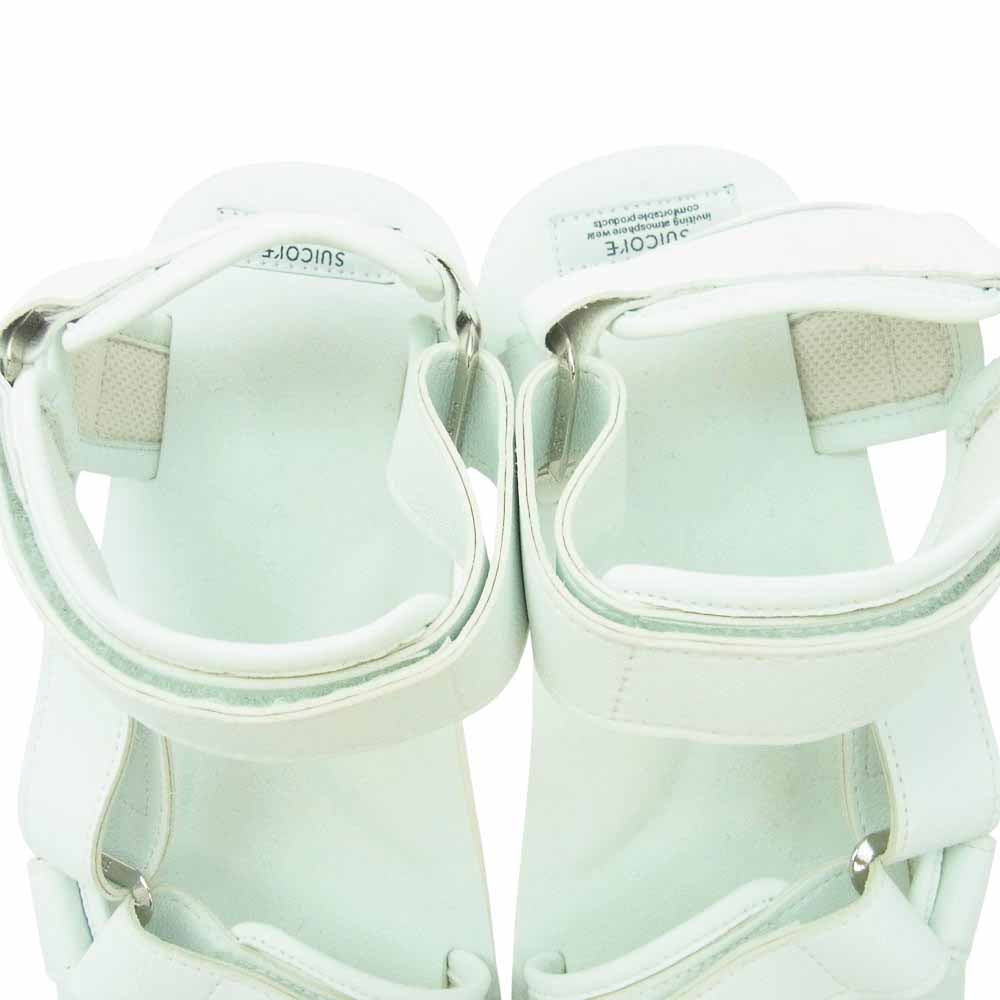 SUICOKE スイコック AP STUDIO 別注 フェイクレザー ストラップ サンダル ホワイト系 25.0cm【中古】