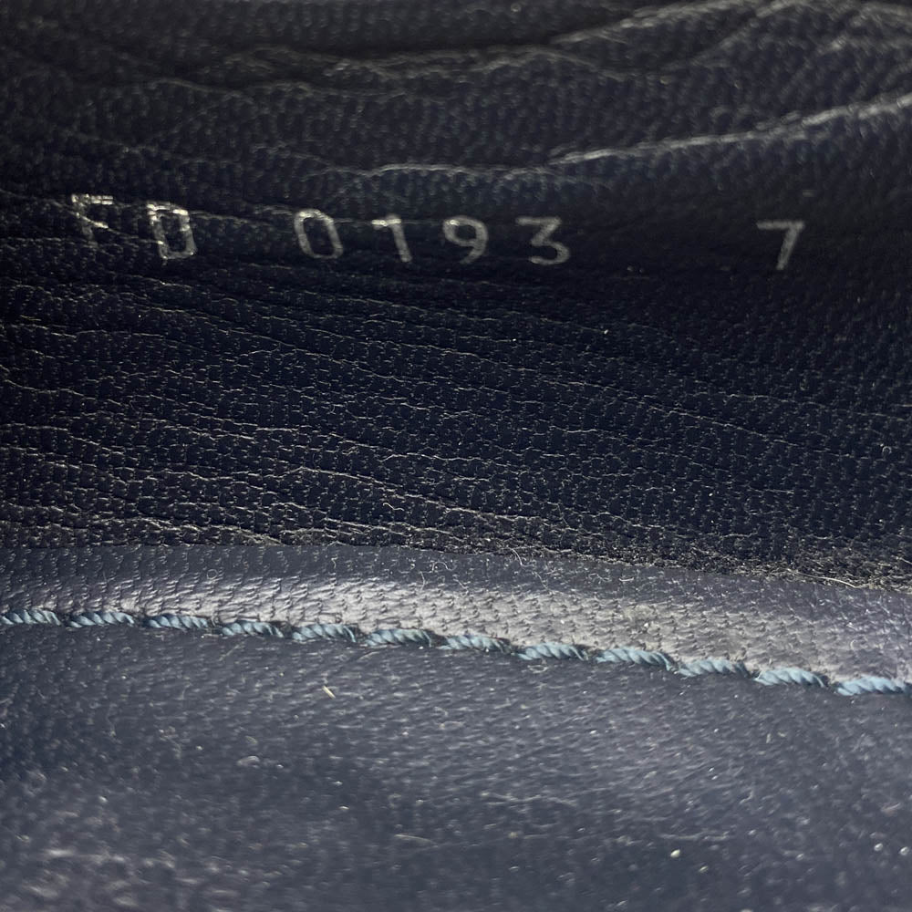 LOUIS VUITTON ルイ・ヴィトン FD0193 パンチング レザー ビジネス シューズ レース アップ 革靴 みどりみかがったブルー系 UK7【中古】