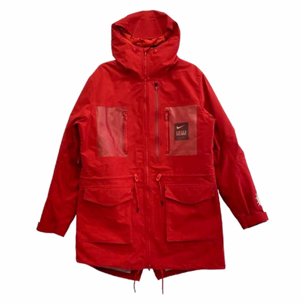 NIKE ナイキ 19AW CD7523-611 Undercover 3 Layer Fishtail Parka アンダーカバー スリー レイヤー フィッシュテール パーカ モッズコート ダウン ジャケット レッド系 XL【中古】