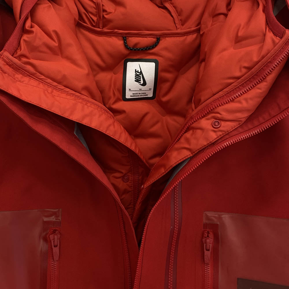 NIKE ナイキ 19AW CD7523-611 Undercover 3 Layer Fishtail Parka アンダーカバー スリー レイヤー フィッシュテール パーカ モッズコート ダウン ジャケット レッド系 XL【中古】