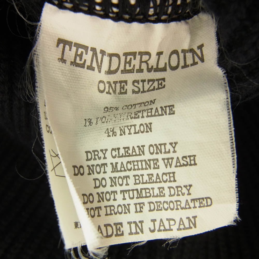 TENDERLOIN テンダーロイン T-BEANIE COTTON ビーニー コットン ニットキャップ 黒系 ダークグレー系【中古】