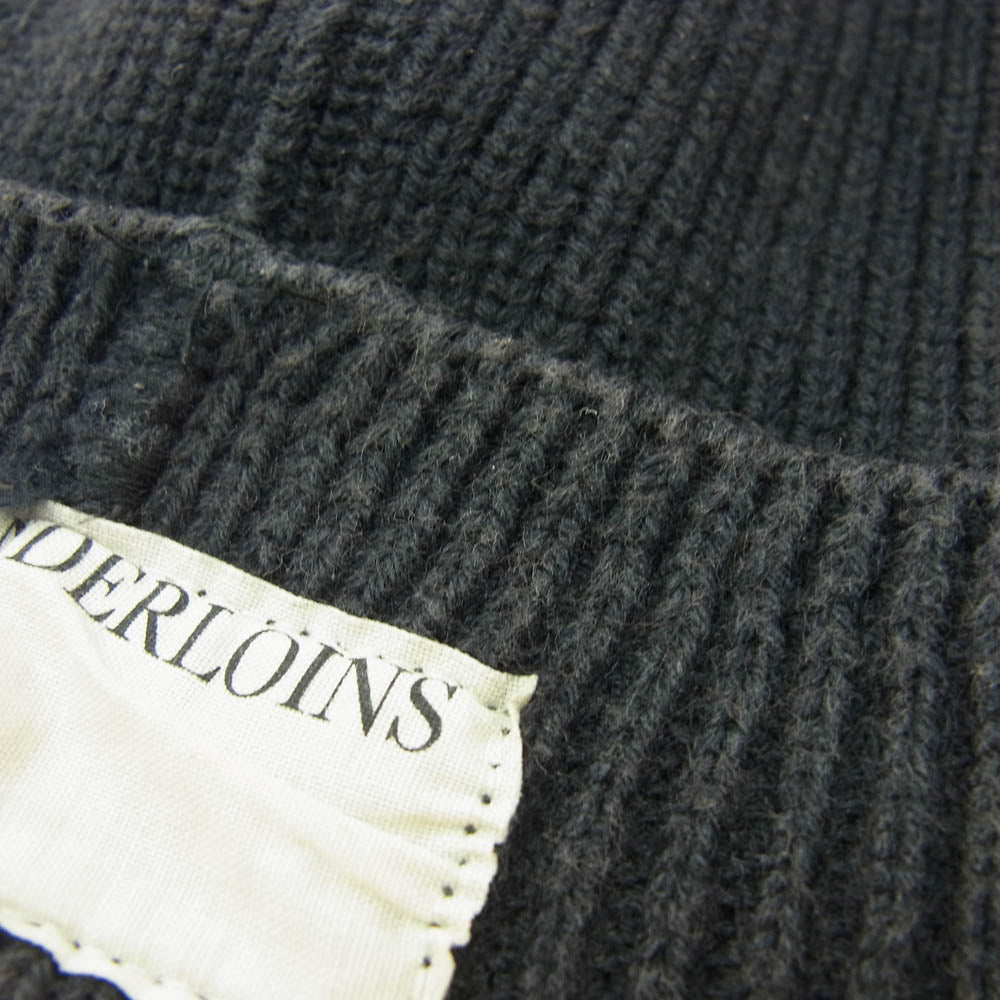 TENDERLOIN テンダーロイン T-BEANIE COTTON ビーニー コットン ニットキャップ 黒系 ダークグレー系【中古】