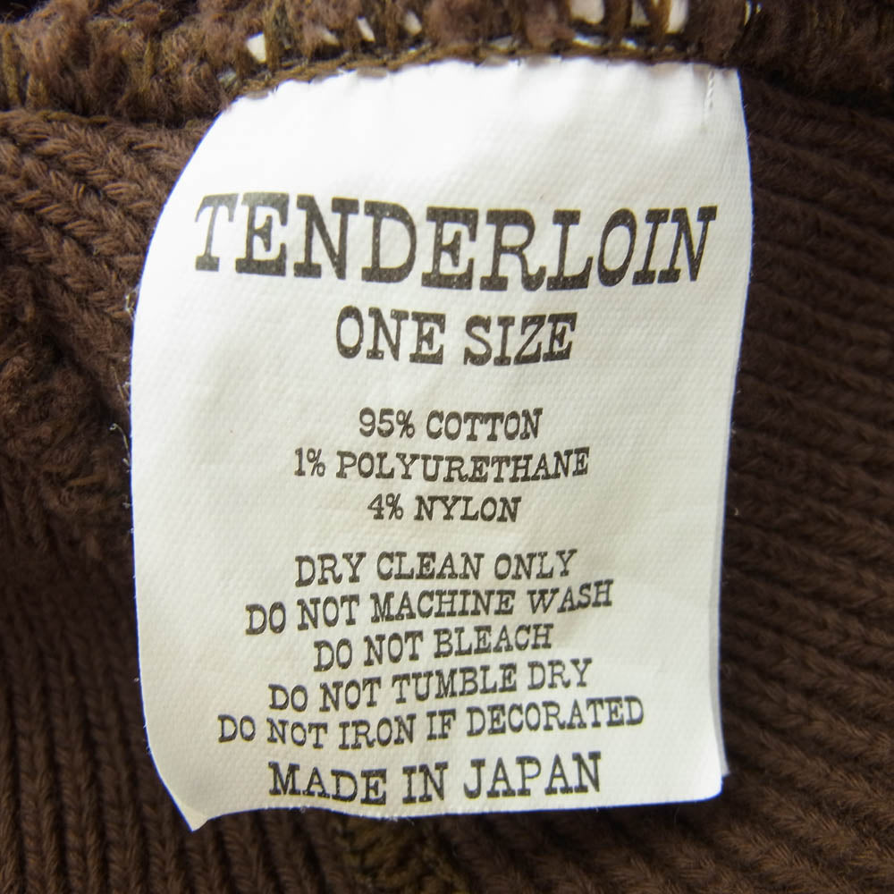 TENDERLOIN テンダーロイン T-BEANIE COTTON ビーニー コットン ニットキャップ ブラウン系 ブラウン系【中古】