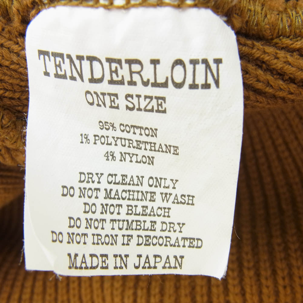 TENDERLOIN テンダーロイン T-BEANIE COTTON ビーニー コットン ニットキャップ キャメル系 キャメル系【中古】