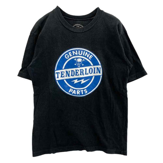 TENDERLOIN テンダーロイン T-TEE GENUINE PARTS サークル スカル サンダー 半袖 Tシャツ ブラック系 S【中古】