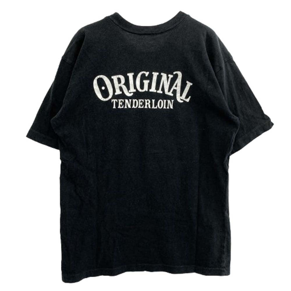 TENDERLOIN テンダーロイン T-TEE GENUINE PARTS サークル スカル サンダー 半袖 Tシャツ ブラック系 S【中古】