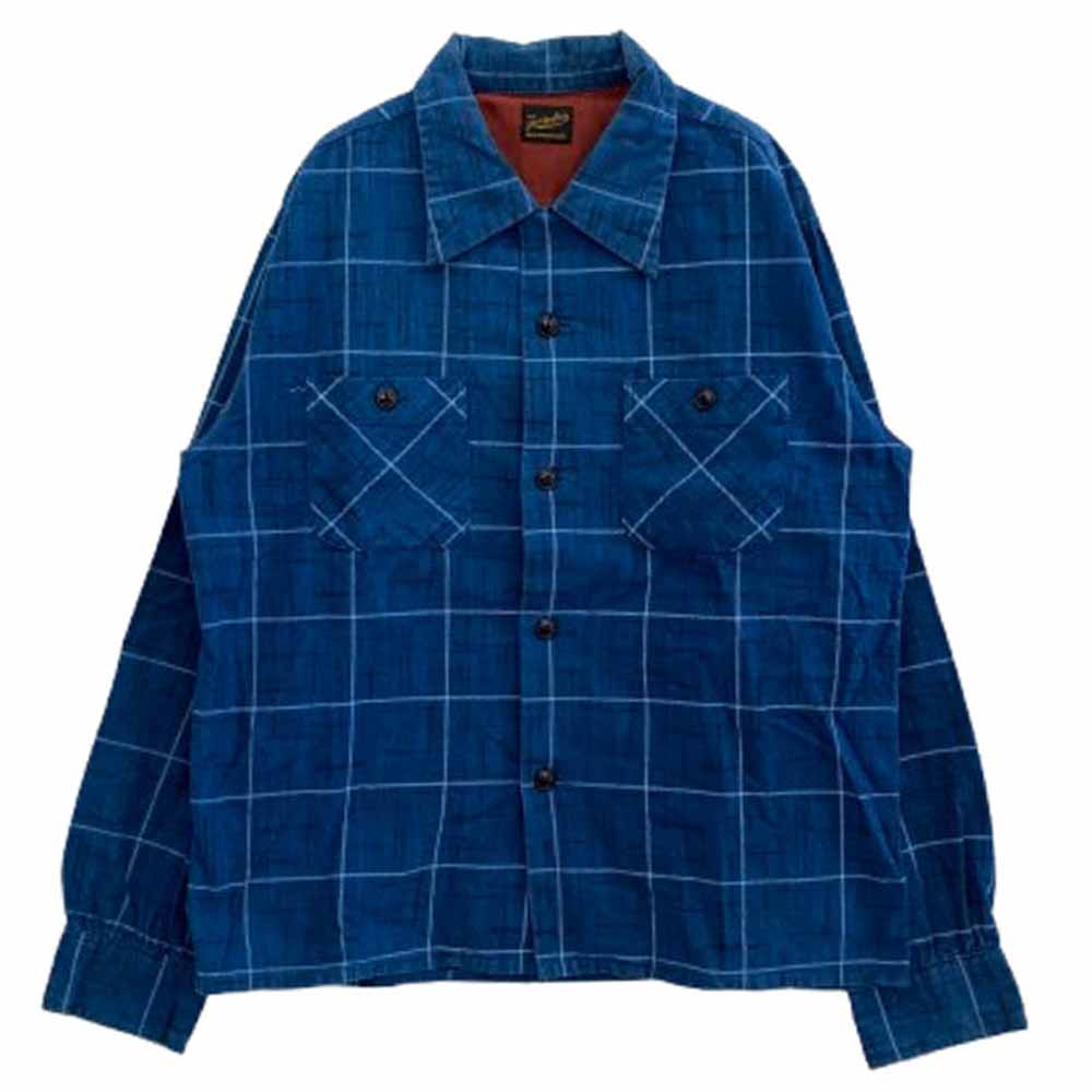 TENDERLOIN テンダーロイン T-PRINT FLANNEL SHT プリント フランネル シャツ ブルー系 XS【中古】