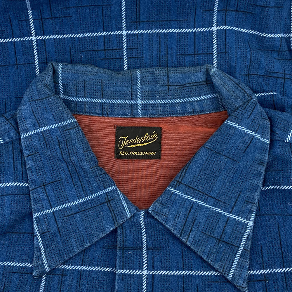 TENDERLOIN テンダーロイン T-PRINT FLANNEL SHT プリント フランネル シャツ ブルー系 XS【中古】
