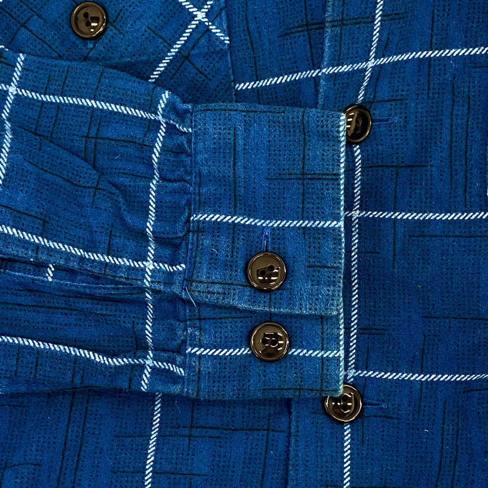 TENDERLOIN テンダーロイン T-PRINT FLANNEL SHT プリント フランネル シャツ ブルー系 XS【中古】